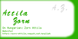 attila zorn business card
